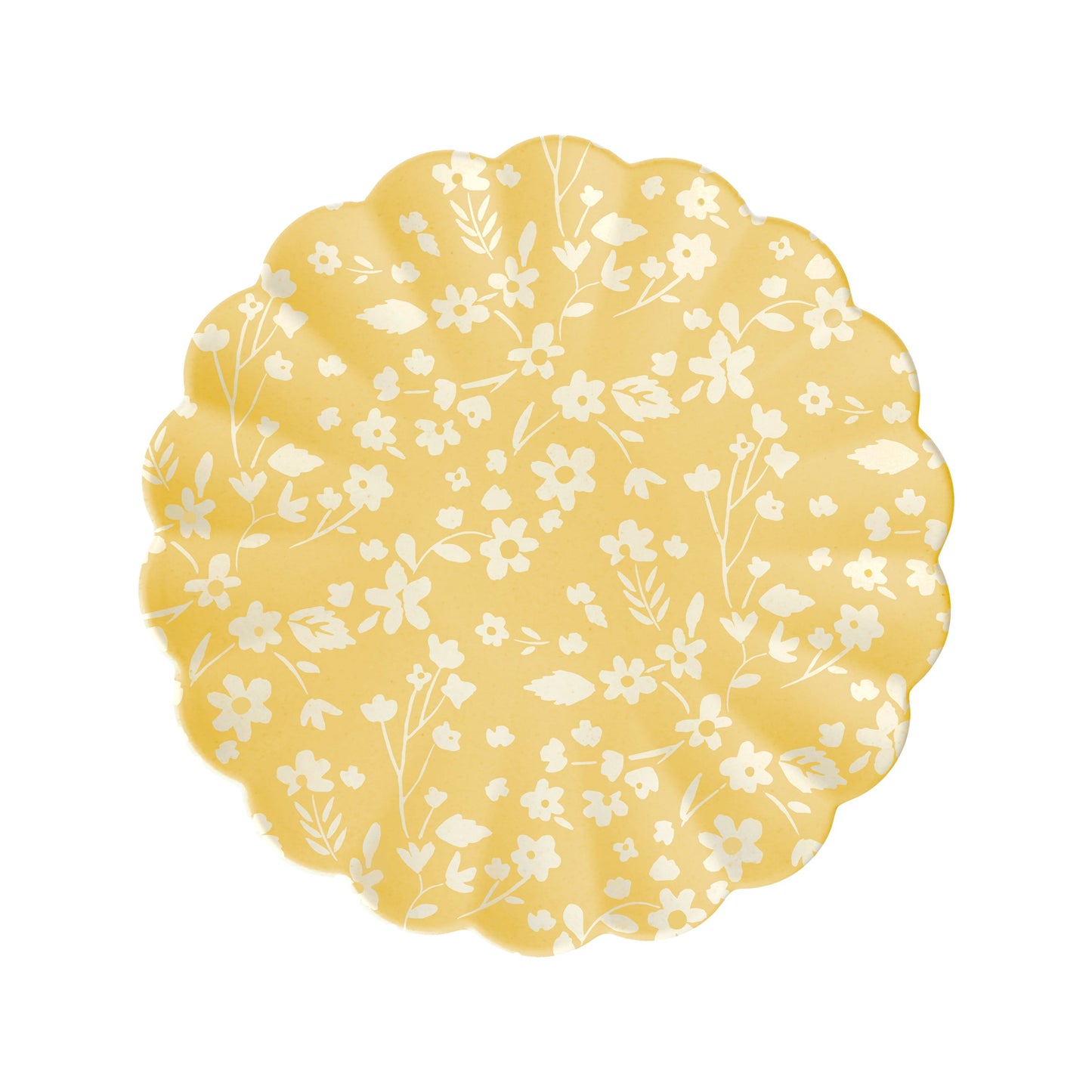 Petites assiettes réutilisables en bambou à motif floral, lot de 6