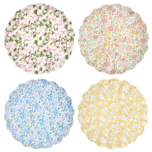 Grandes assiettes en mélamine Meri Meri x Liberty, lot de 4