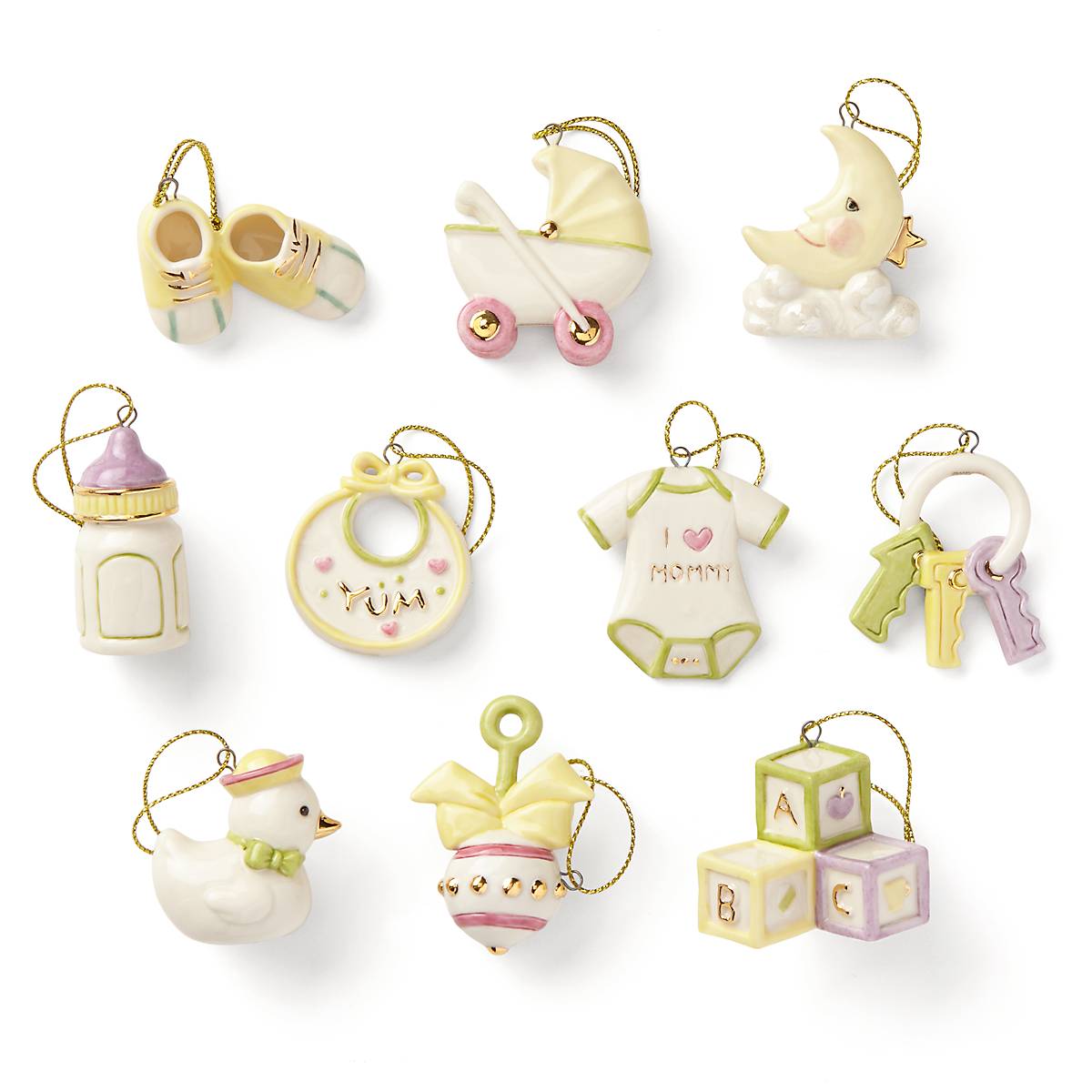 Ensemble de 10 décorations Baby Memories