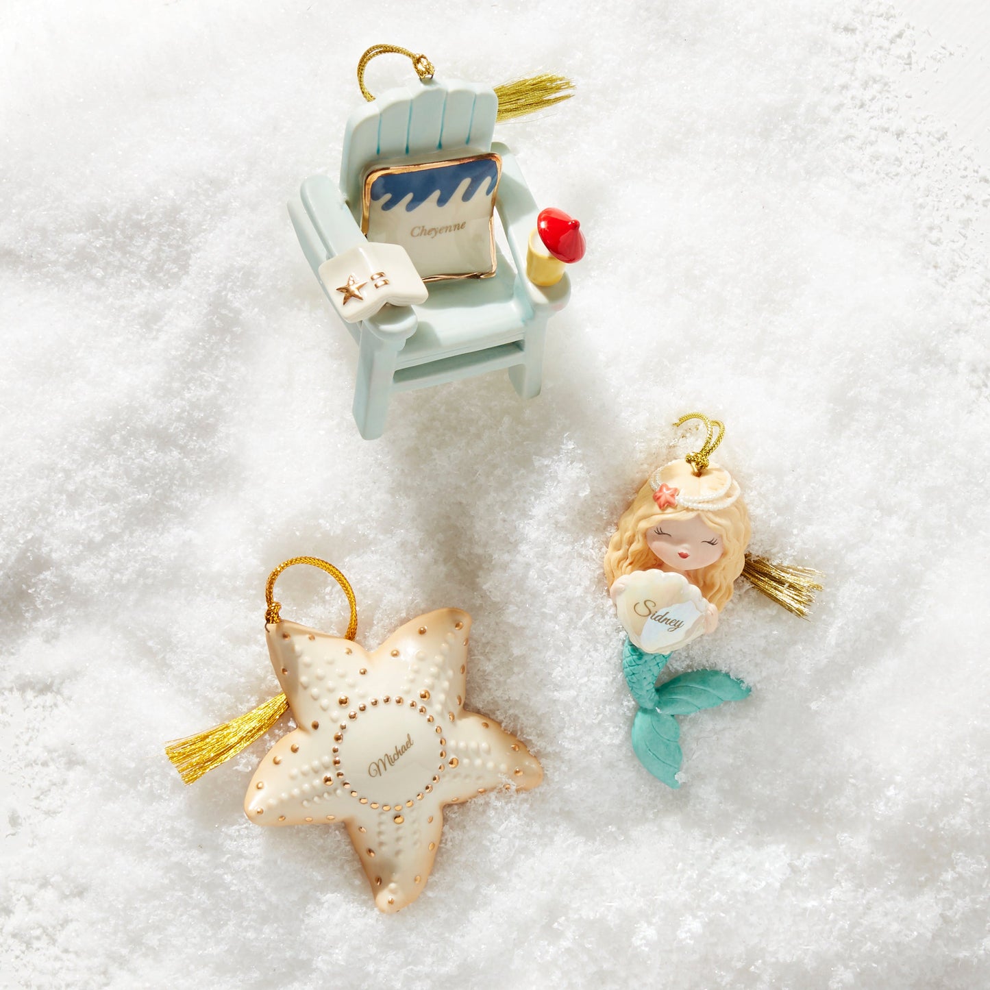 Ornement étoile de mer personnalisé