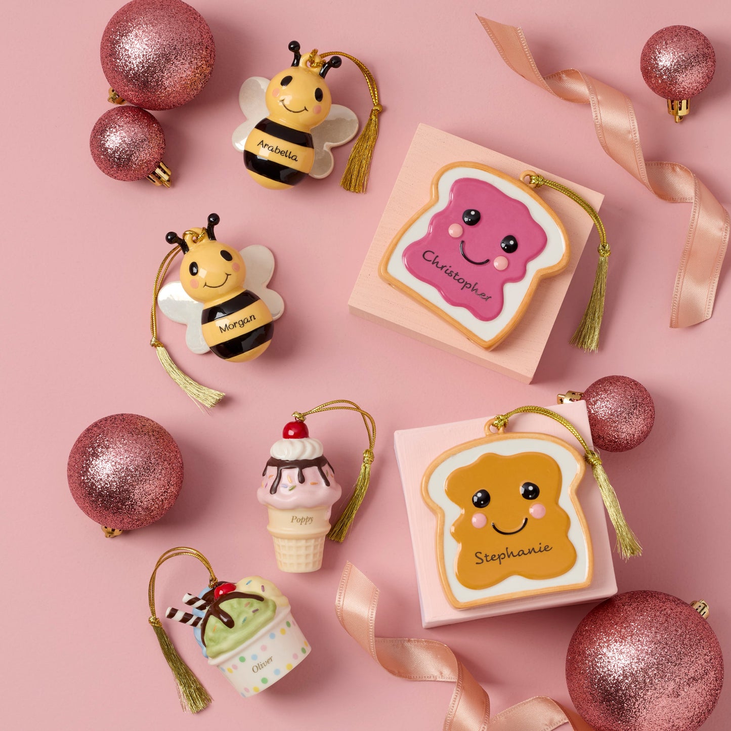 Ensemble de 2 décorations de glace personnalisées