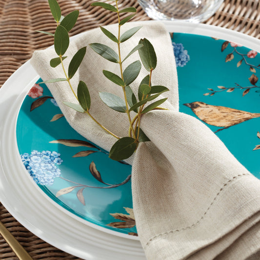Assiettes décoratives turquoise Sprig & Vine - Lot de 4