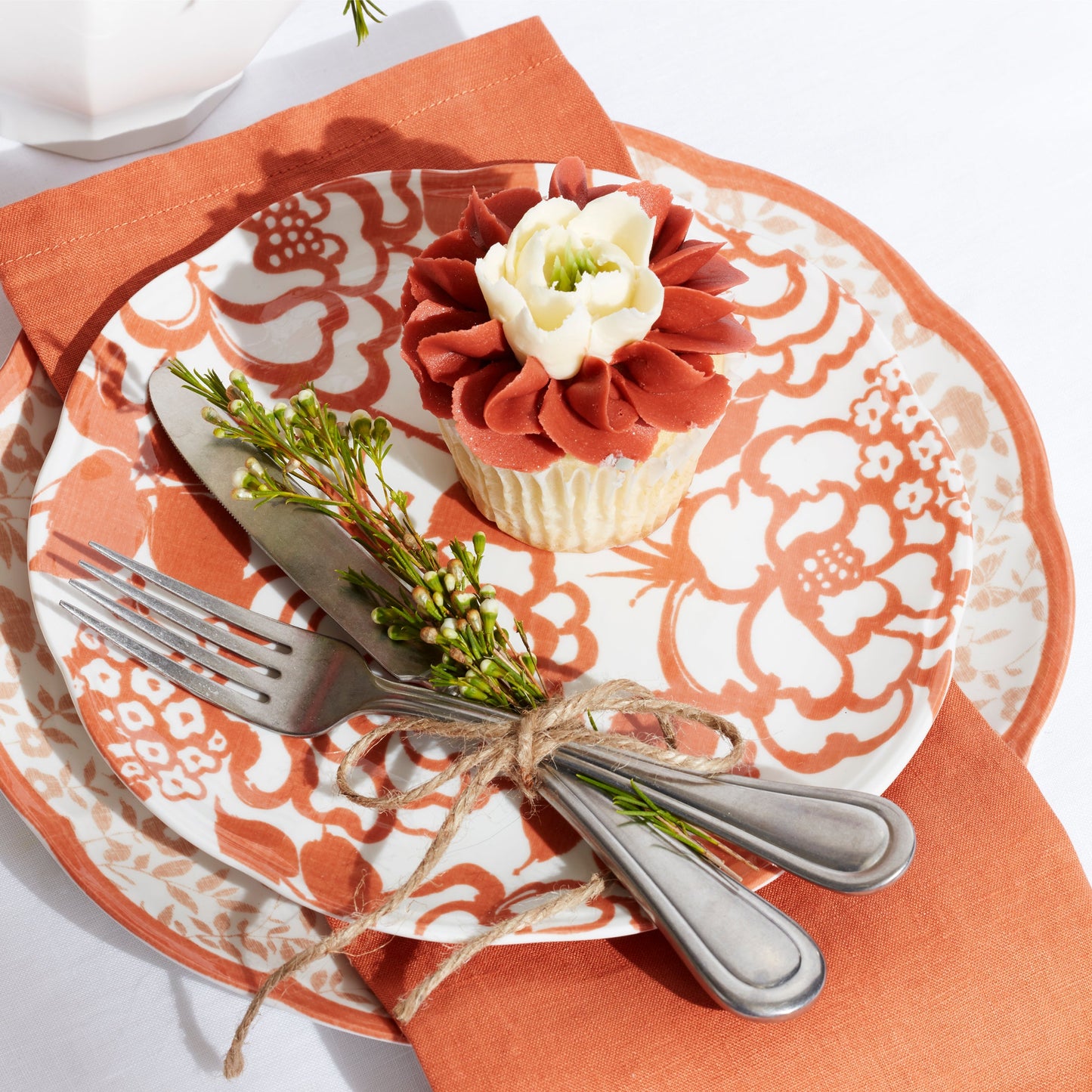 Assiettes décoratives safran Butterfly Meadow Cottage - Lot de 4