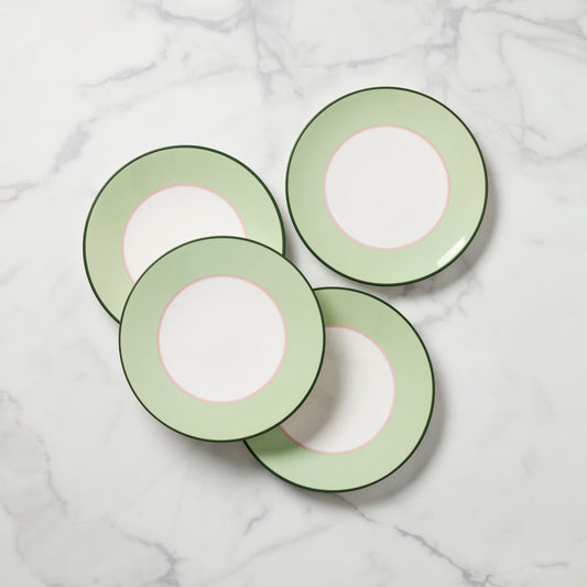 Assiettes décoratives Make It Pop - Lot de 4 - Vert/Rose