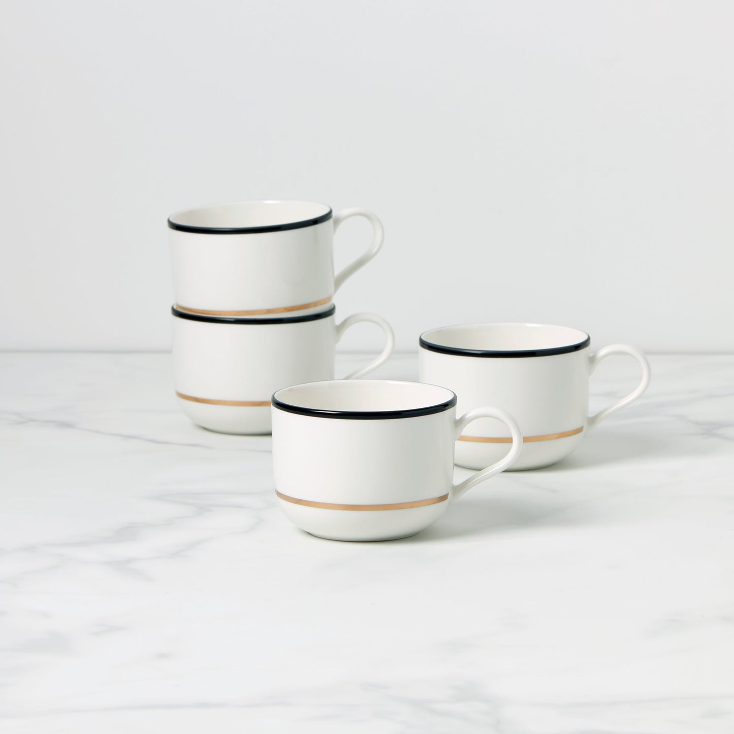 Tasses Make It Pop - Lot de 4 - Noir/Or