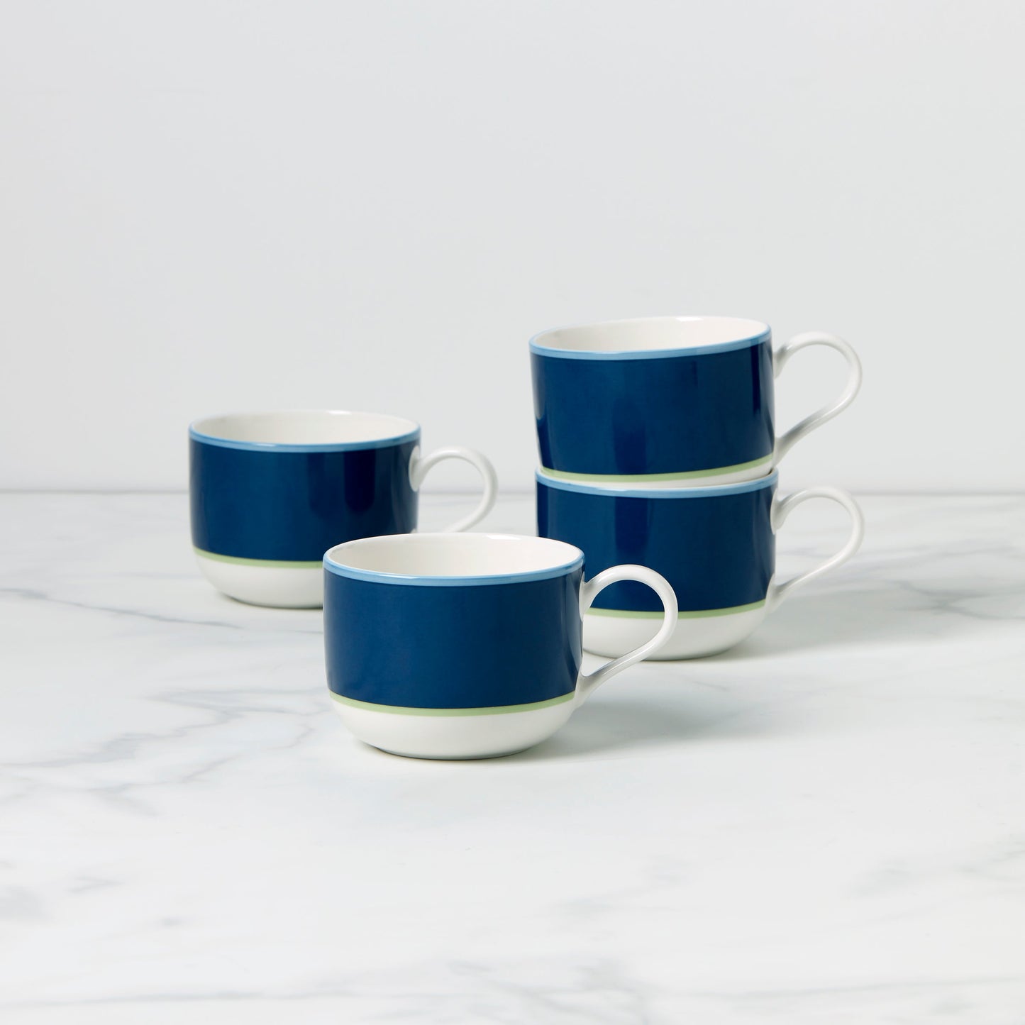 Tasses Make It Pop - Lot de 4 - Bleu marine/vert