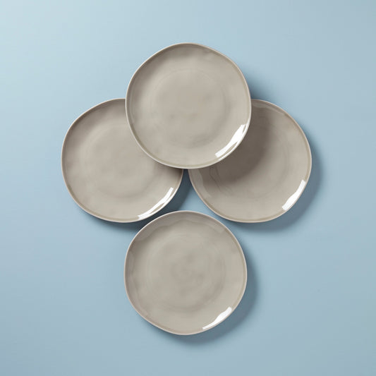 Assiettes plates grises Bay Colors - Lot de 4