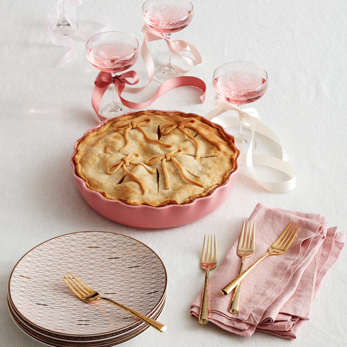 Assiette à salade dorée Trianna