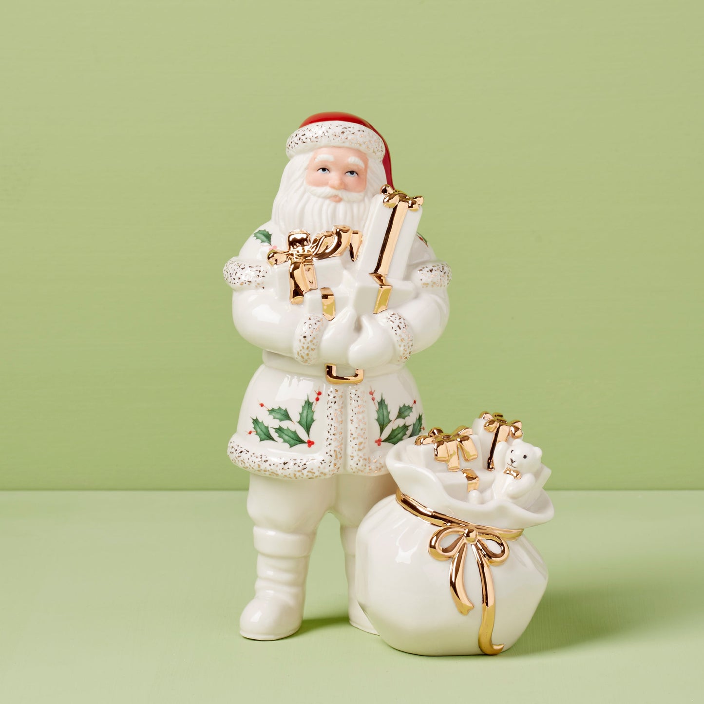 Figurine du Père Noël avec des cadeaux 2024