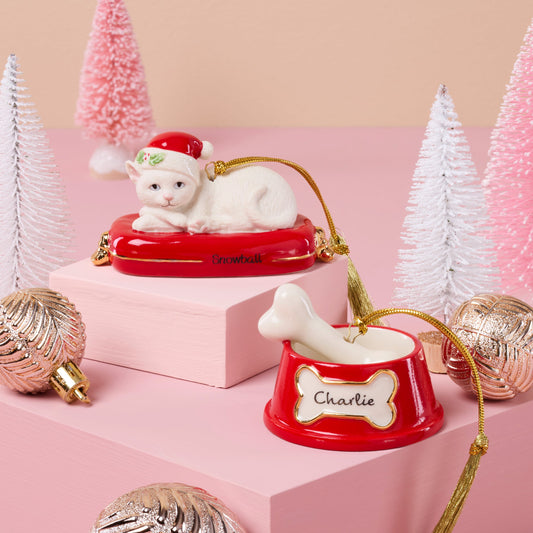 Ornement personnalisé en forme d'os de chien