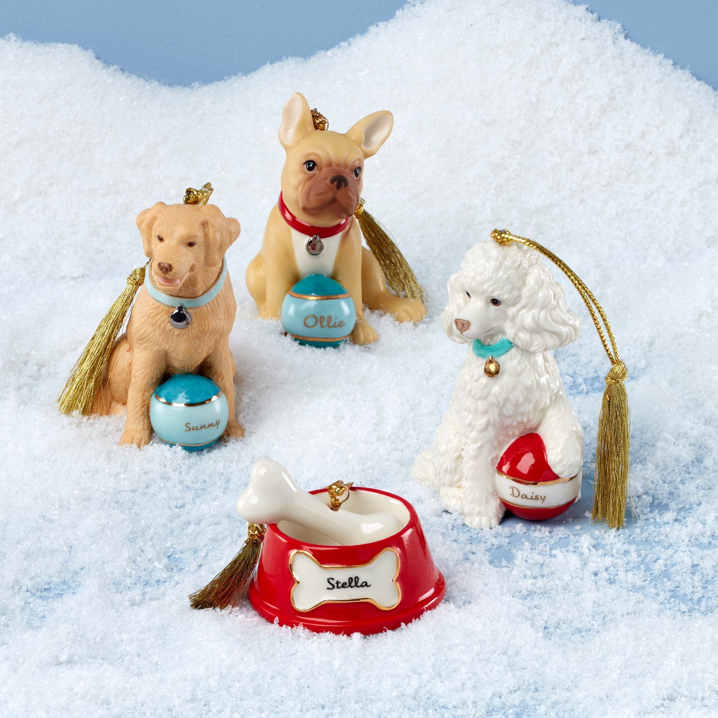 Ornement personnalisé en forme d'os de chien