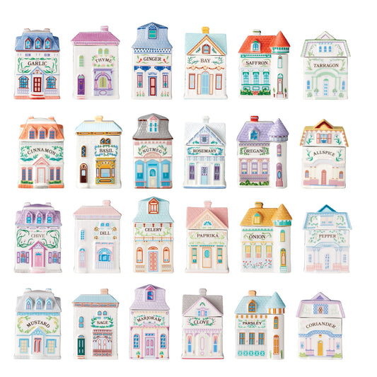 Ensemble de pots à épices Lenox Spice Village 24 pièces