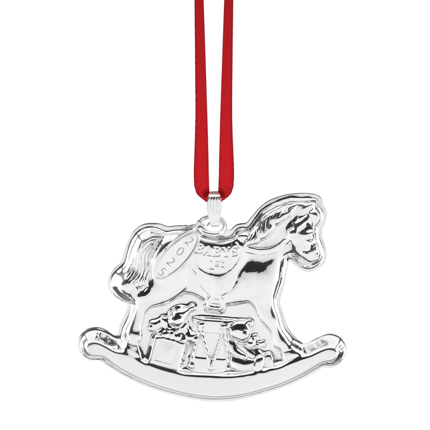 Décoration en argent sterling pour le premier cheval à bascule de bébé (2025)