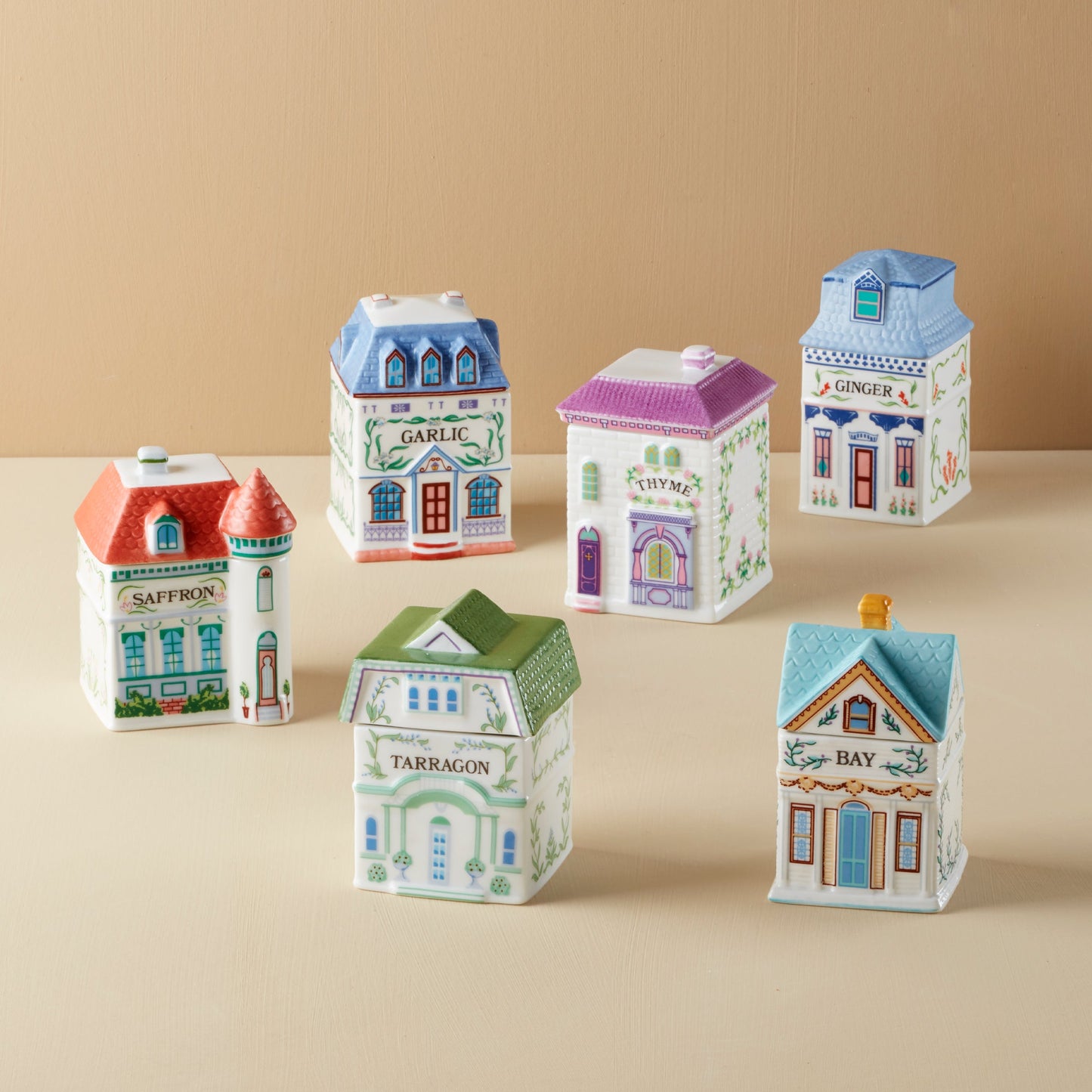 Ensemble de 6 pots à épices Lenox Spice Village - Gourmet Way