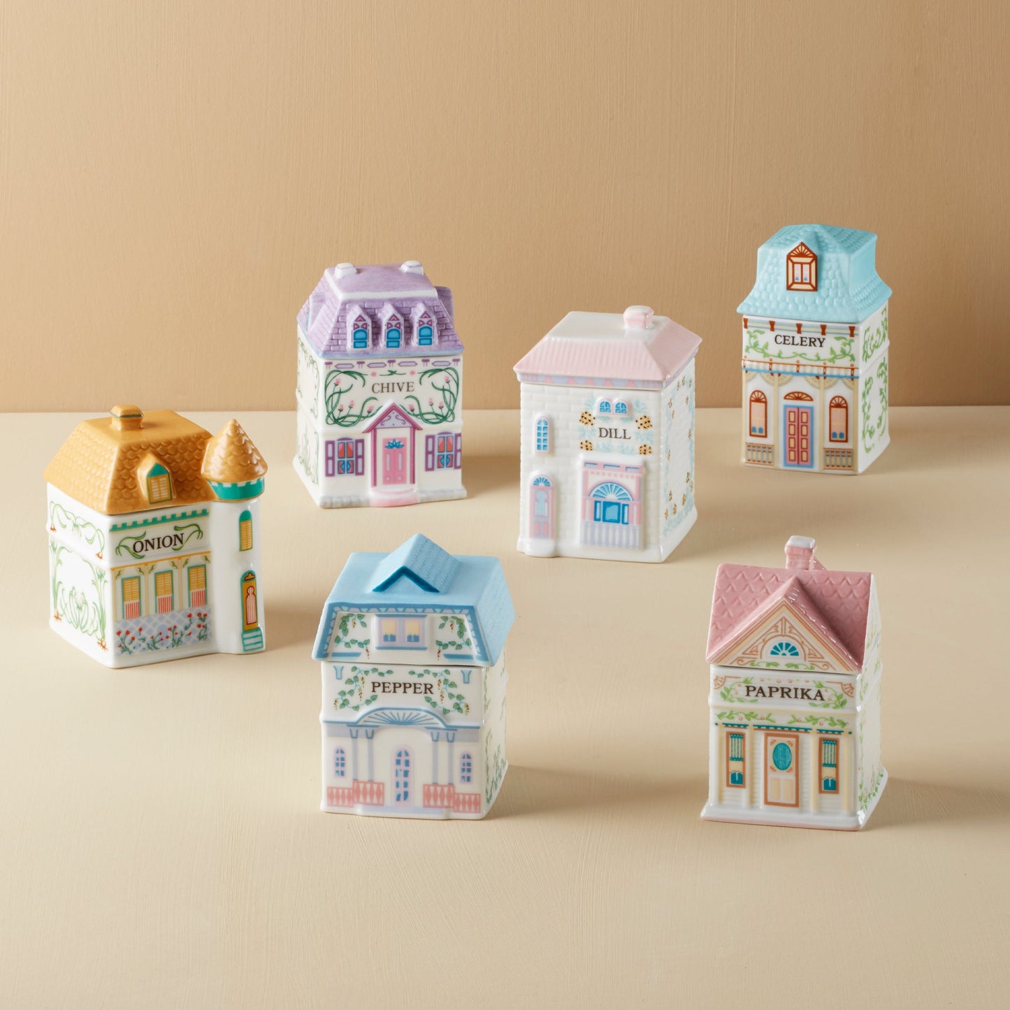 Ensemble de 6 pots à épices Lenox Spice Village - Salé