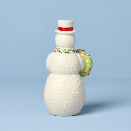Figurine Bonhomme de neige avec couronne 2025