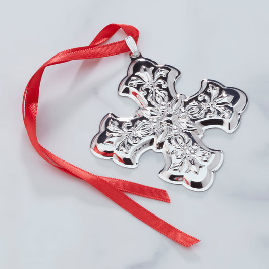 Ornement annuel de Noël en argent sterling 2025