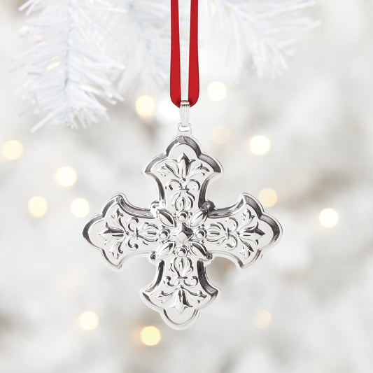 Ornement annuel de Noël en argent sterling 2025