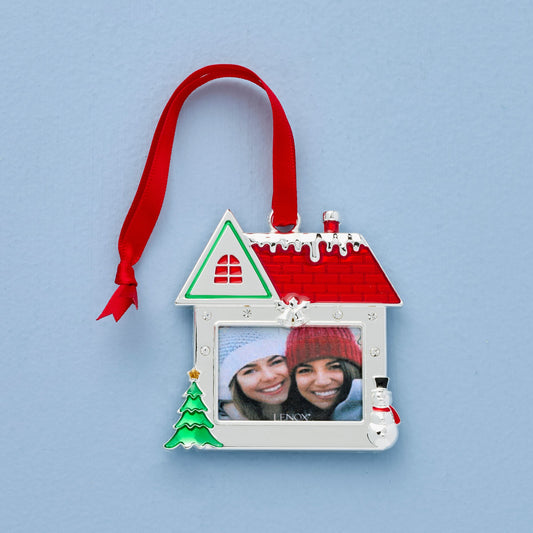 Ornement en métal argenté pour cadre de maison