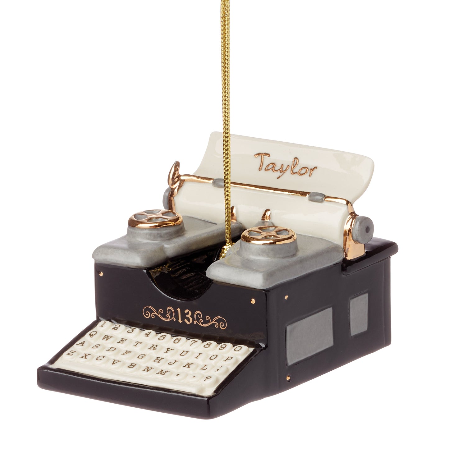 Ornement de machine à écrire personnalisé