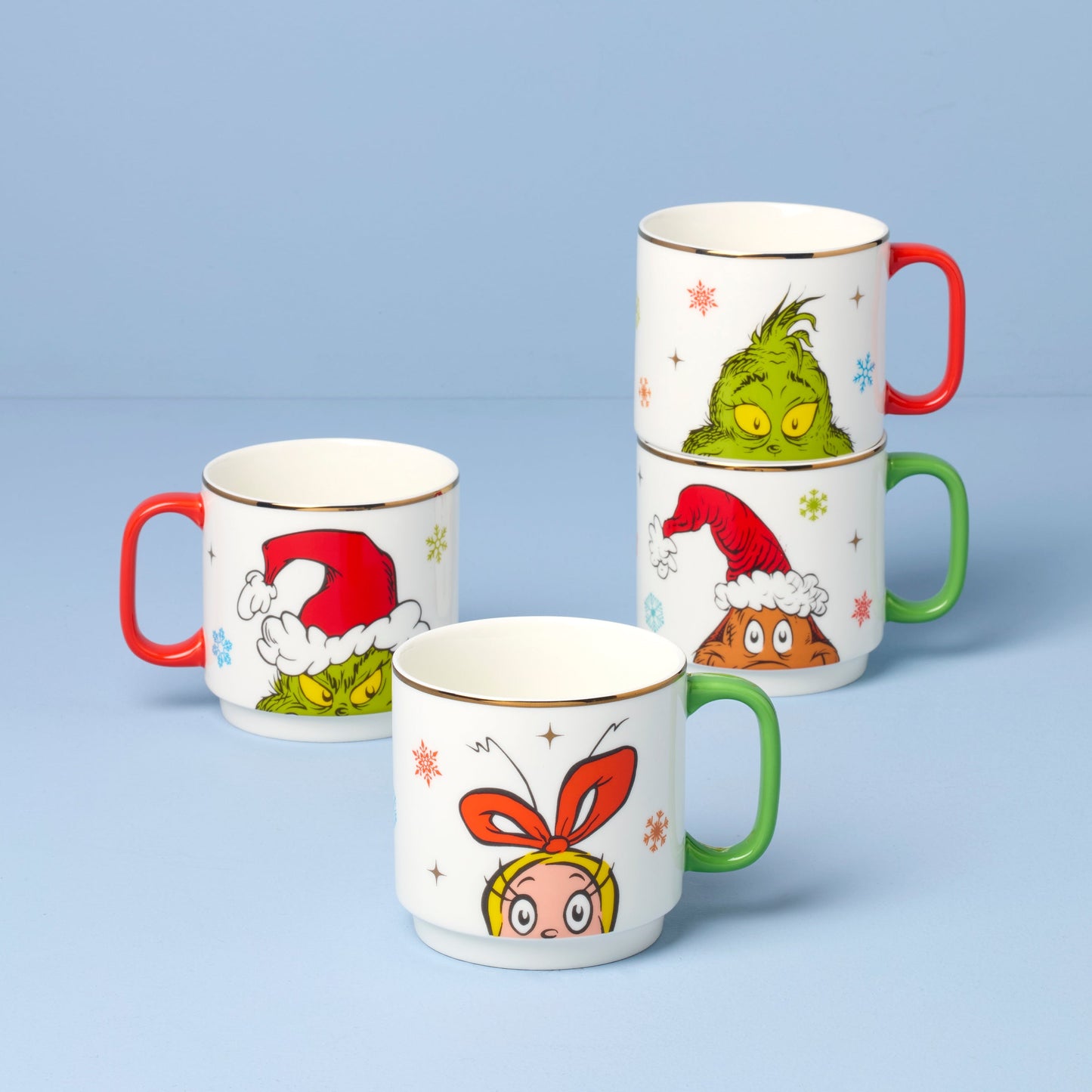 Tasses empilables Merry Grinchmas - Lot de 4