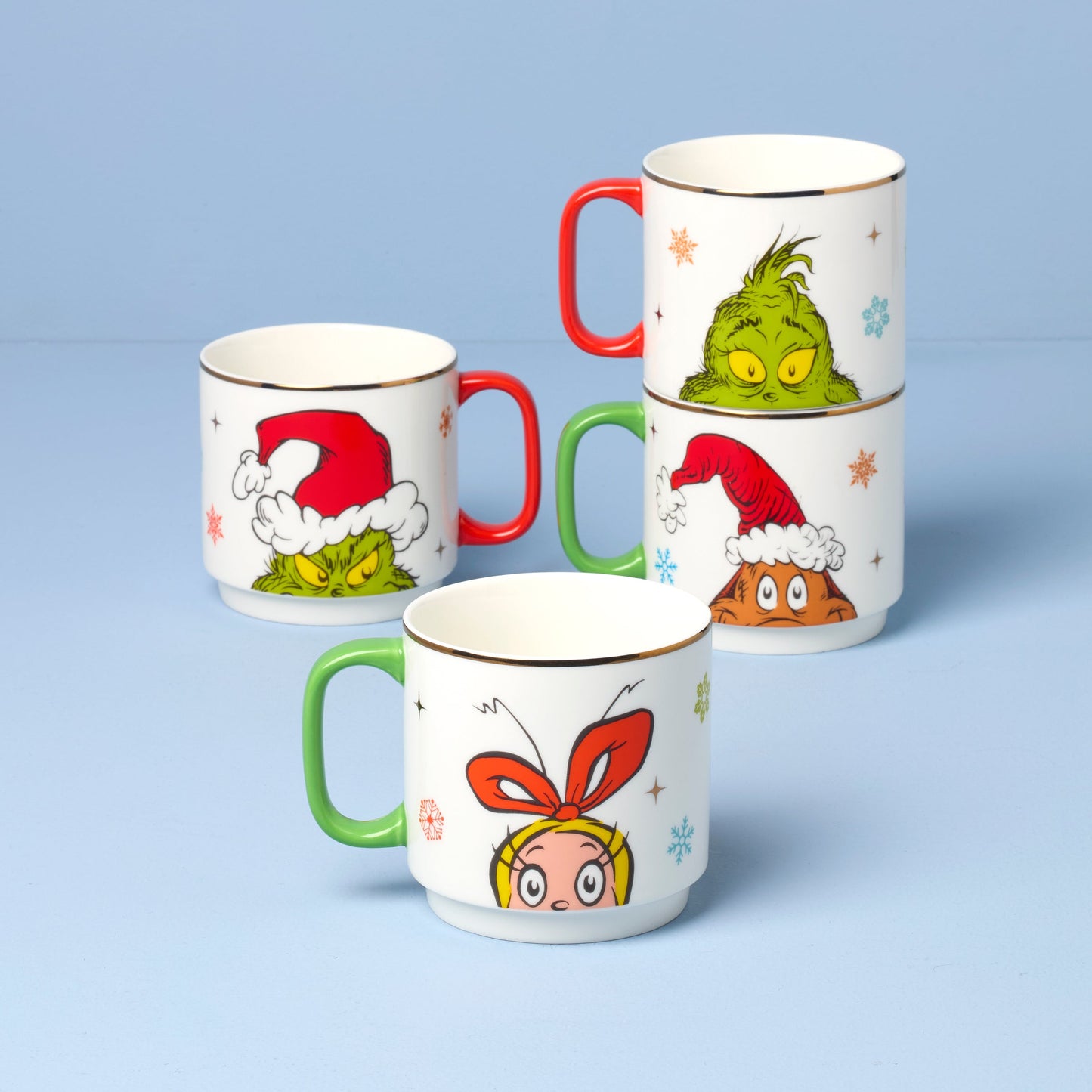 Tasses empilables Merry Grinchmas - Lot de 4