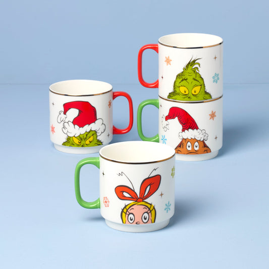 Tasses empilables Merry Grinchmas - Lot de 4
