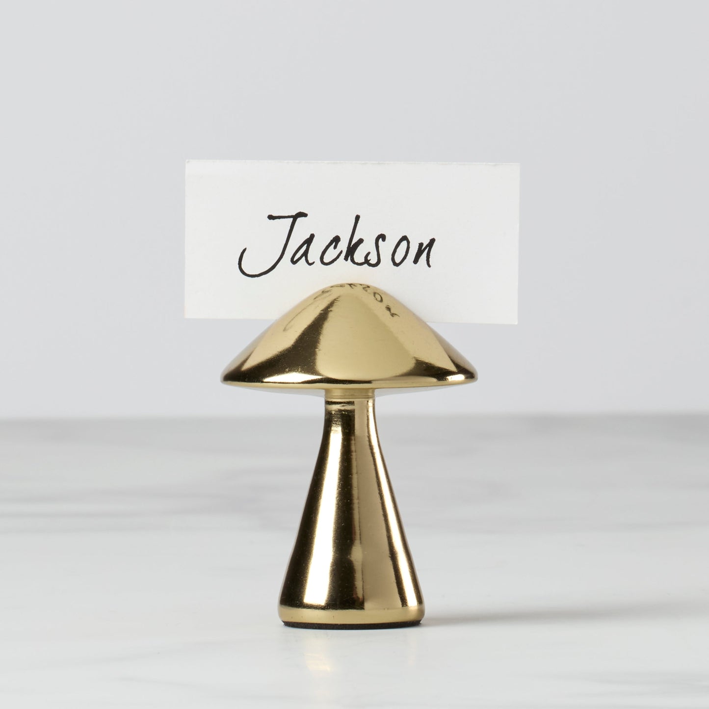 Porte-cartes de table champignon doré