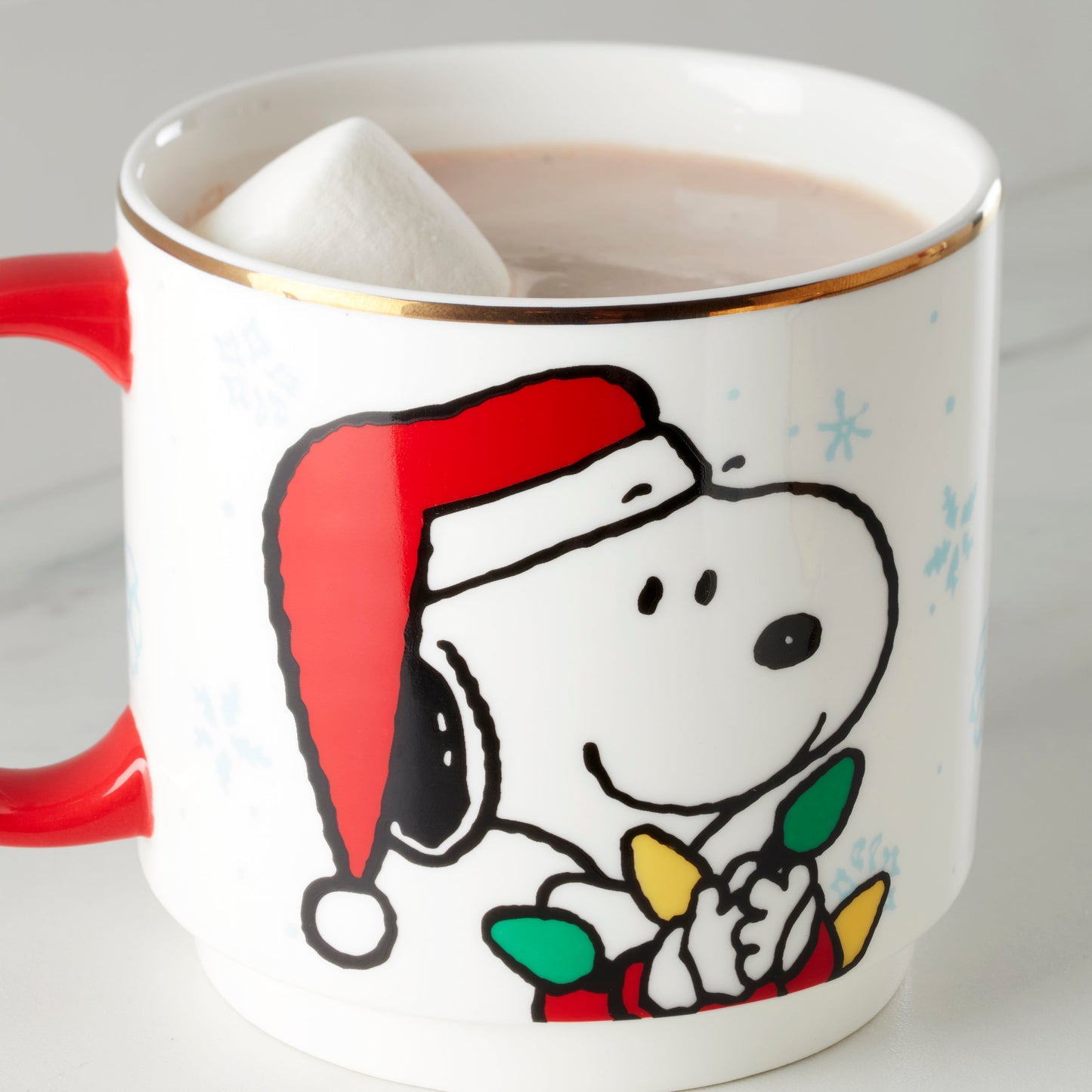 Tasses empilables Snoopy de Noël - Lot de 4