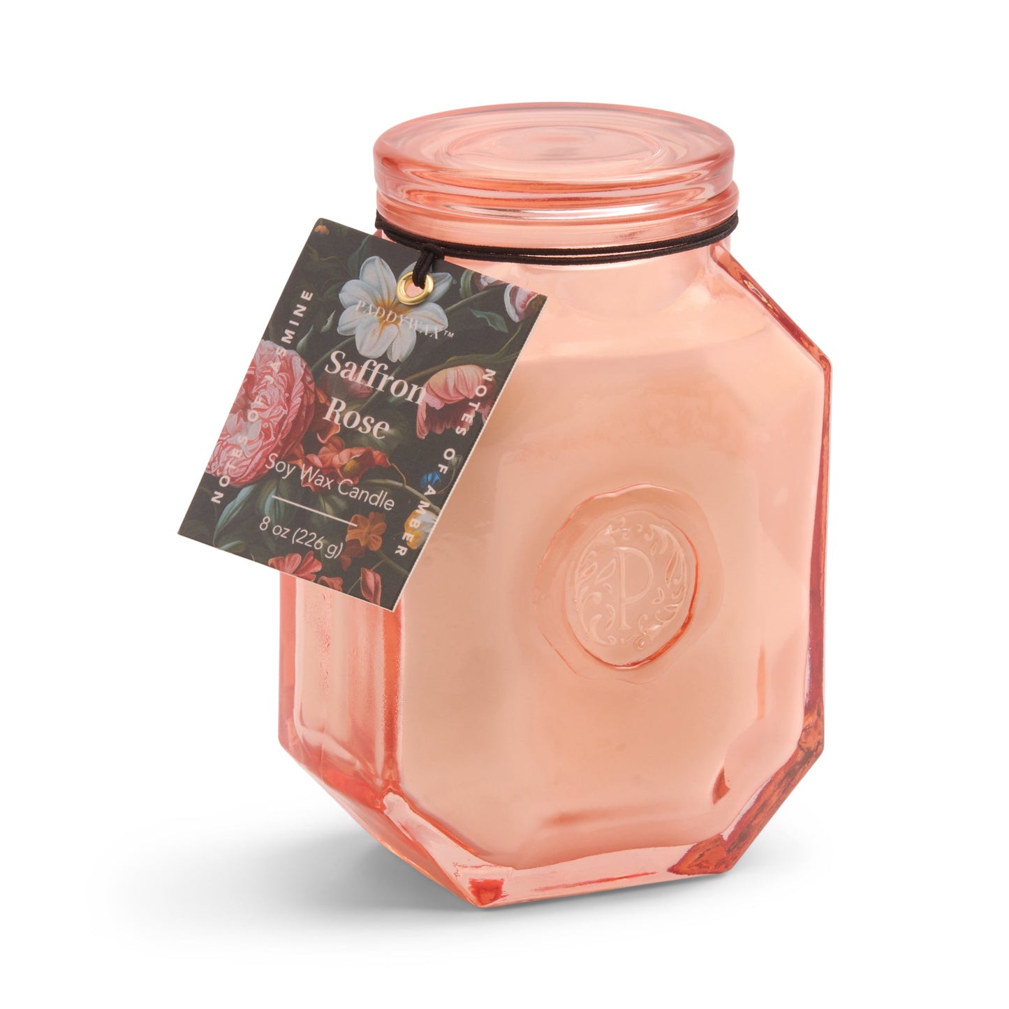 Bougie en cire de soja Botanica 227 g, rose safran