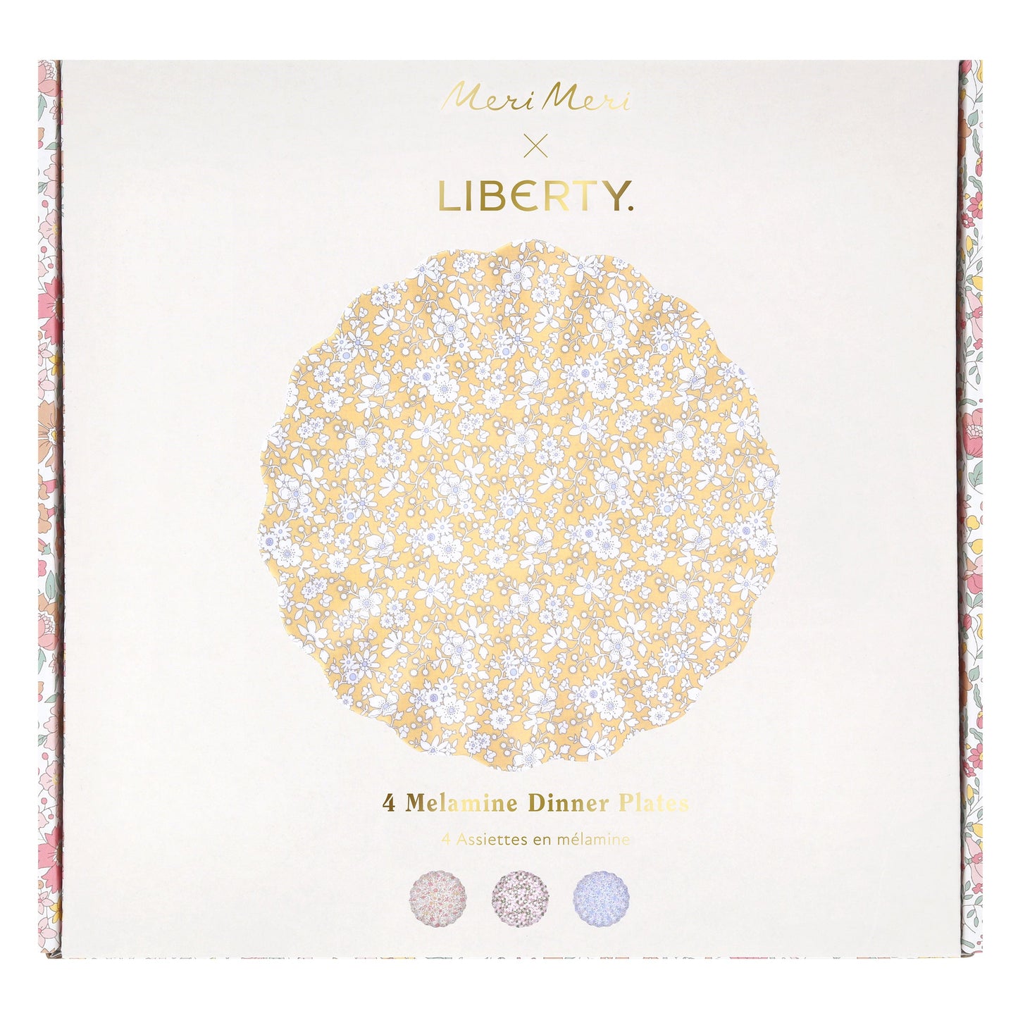 Grandes assiettes en mélamine Meri Meri x Liberty, lot de 4