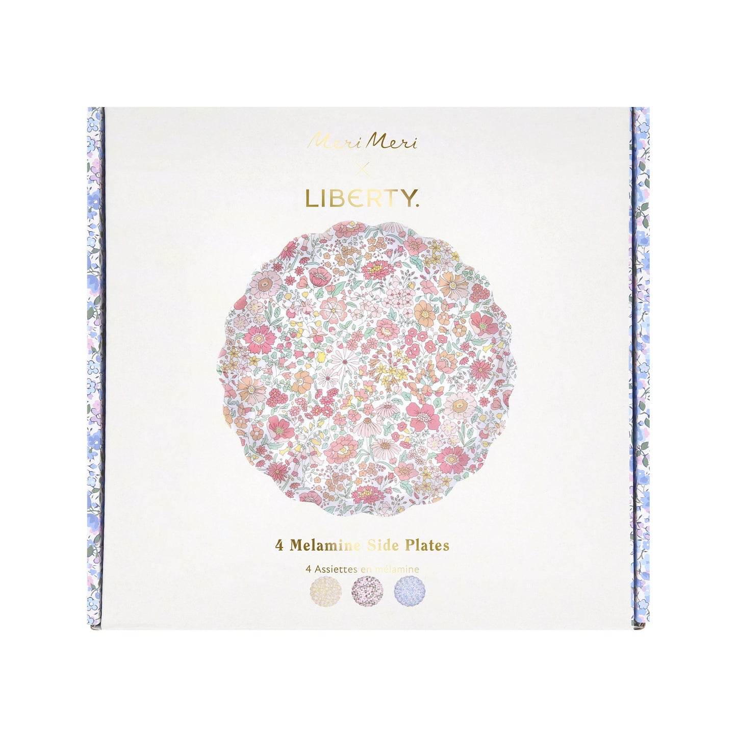Assiettes en mélamine assorties Meri Meri x Liberty, lot de 4