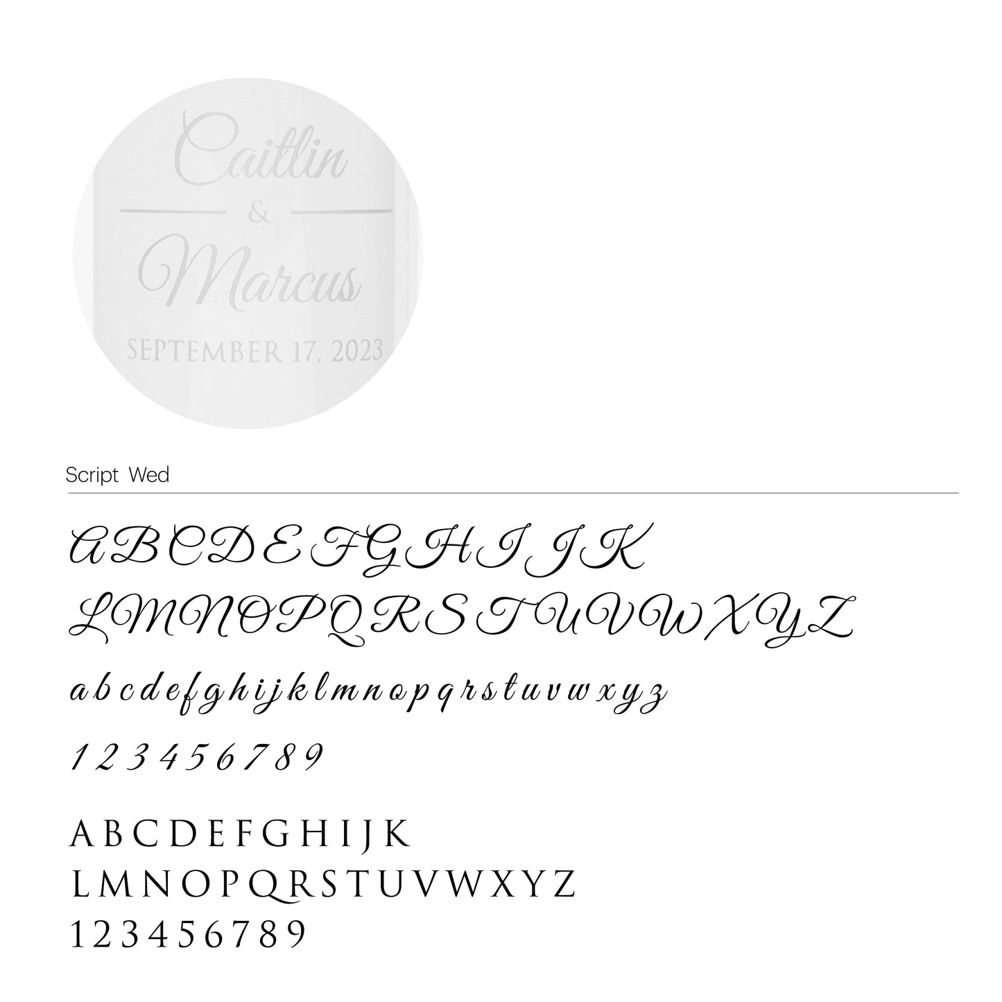 Ensemble de 2 couteaux et pelles à gâteau personnalisés Adorn