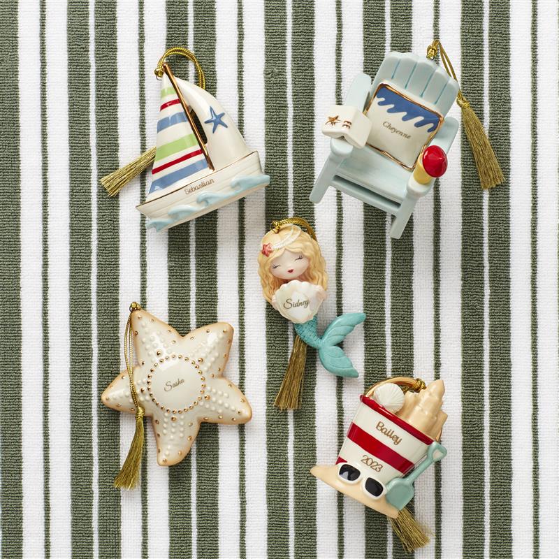 Ornement de voilier personnalisé