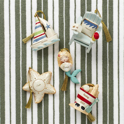 Ornement de voilier personnalisé