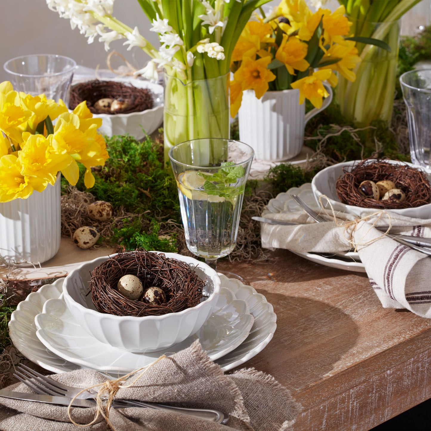 Service de table 4 pièces en coquille Saint-Jacques Perle française