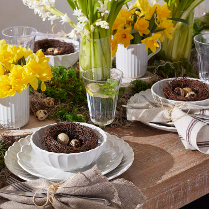 Service de table 4 pièces en coquille Saint-Jacques Perle française