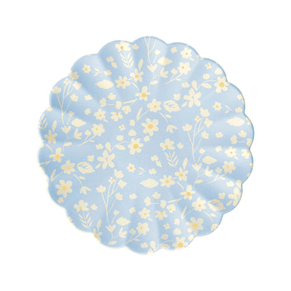 Petites assiettes réutilisables en bambou à motif floral, lot de 6