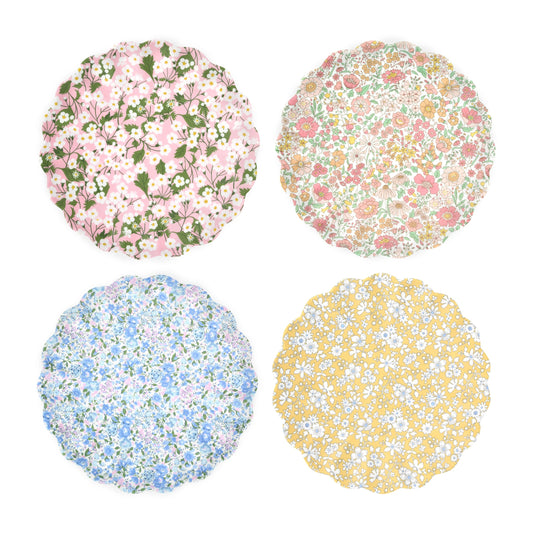 Assiettes en mélamine assorties Meri Meri x Liberty, lot de 4