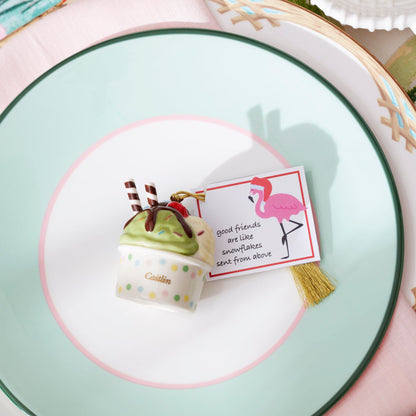 Ensemble de 2 décorations de glace personnalisées