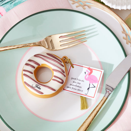 Ensemble de 2 décorations de beignet personnalisées