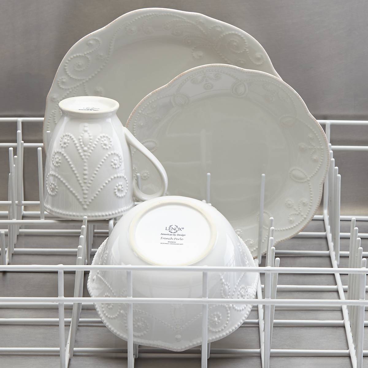 Service de table 4 pièces French Perle White