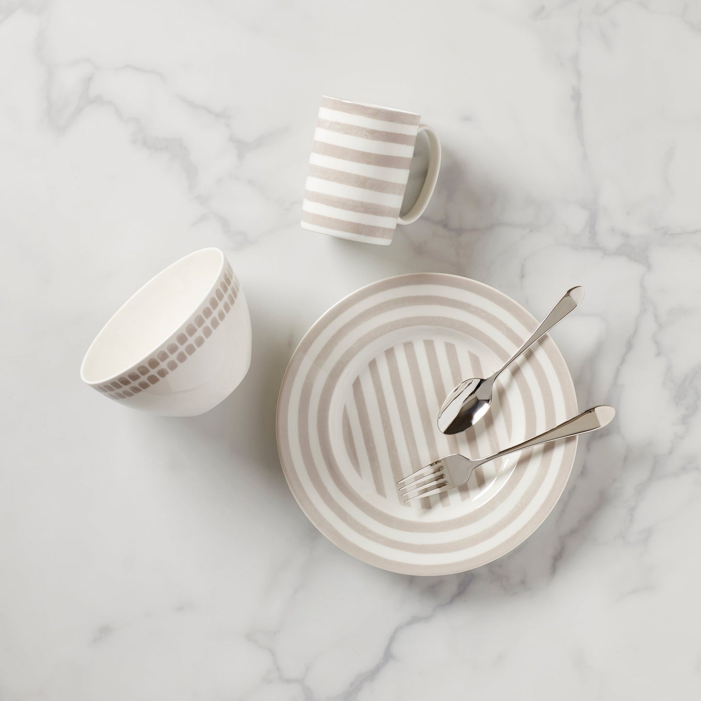 Service de table 4 pièces Charlotte Street Grey North