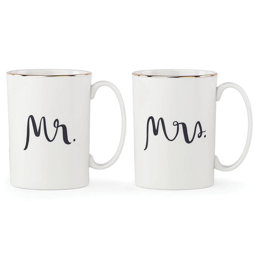 Ensemble de 2 tasses Mr &amp; Mrs pour fête de mariage