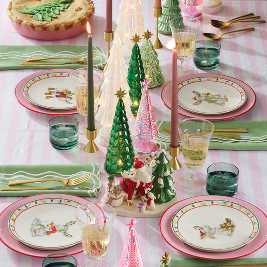 Assiettes plates Make It Pop - Lot de 4 - Rose/Bleu