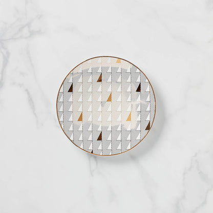 Assiette à salade Trianna en or blanc