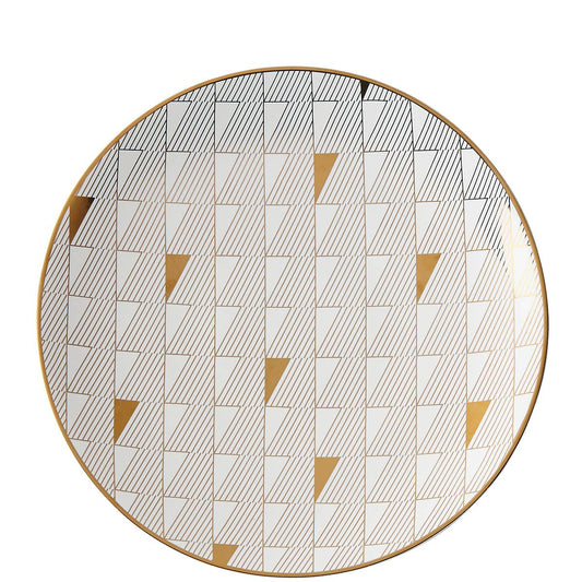 Assiette à salade Trianna en or blanc