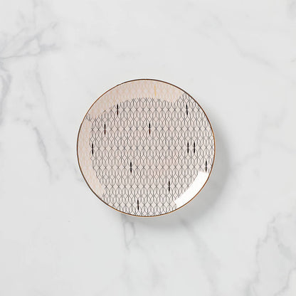 Assiette à salade dorée Trianna