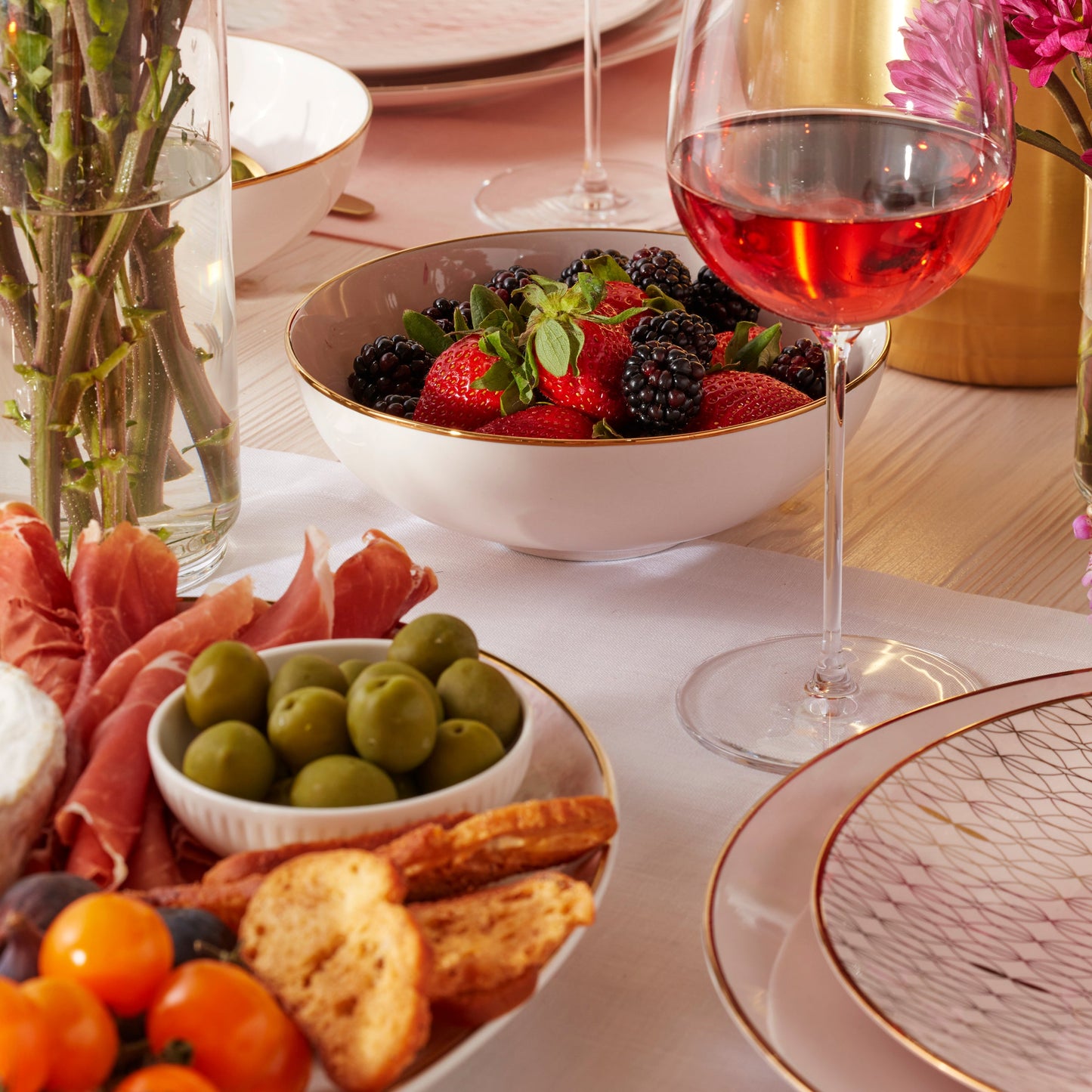 Service de table 4 pièces Trianna Blush