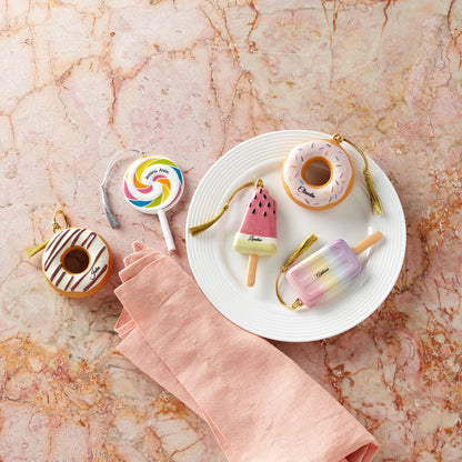 Ensemble de 2 décorations de beignet personnalisées